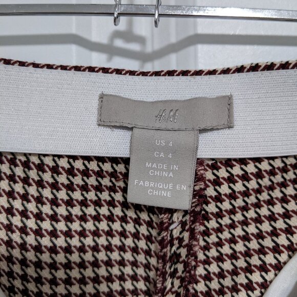 HM Burgundy Houndstooth Suit Set (2PC Suit / Blazer&Pants) - Picture 4 of 5